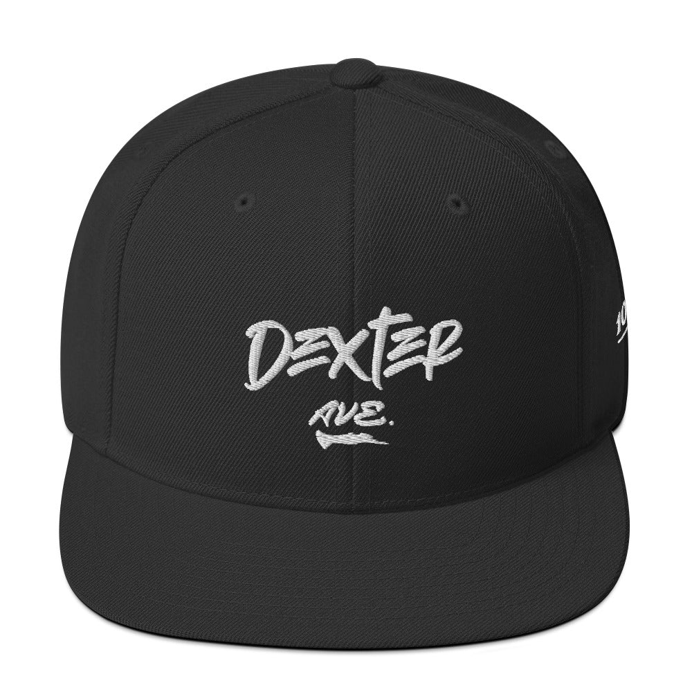 "DEXTER AVE." Embroidered Snapback Baseball Cap, By D-OFFICIAL BRANDS