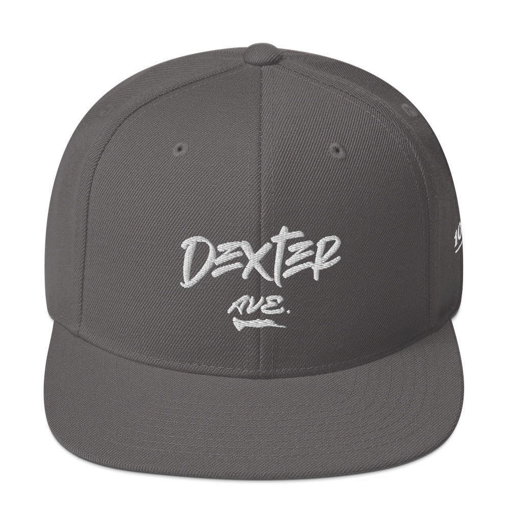 "DEXTER AVE." Embroidered Snapback Baseball Cap, By D-OFFICIAL BRANDS