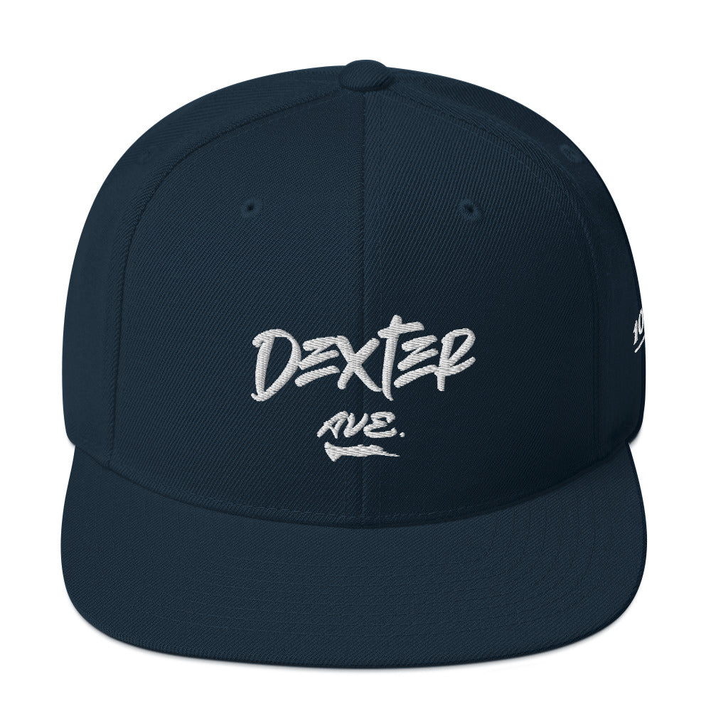 "DEXTER AVE." Embroidered Snapback Baseball Cap, By D-OFFICIAL BRANDS