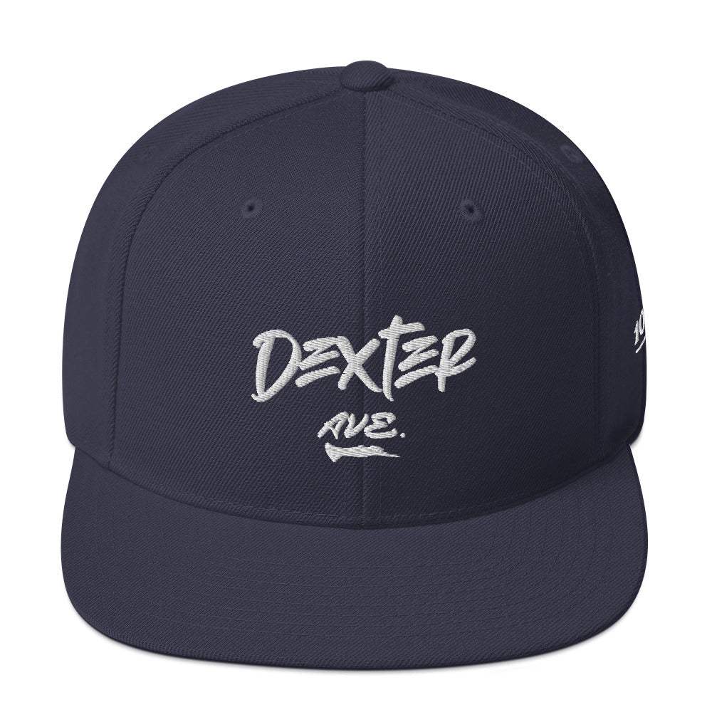 "DEXTER AVE." Embroidered Snapback Baseball Cap, By D-OFFICIAL BRANDS