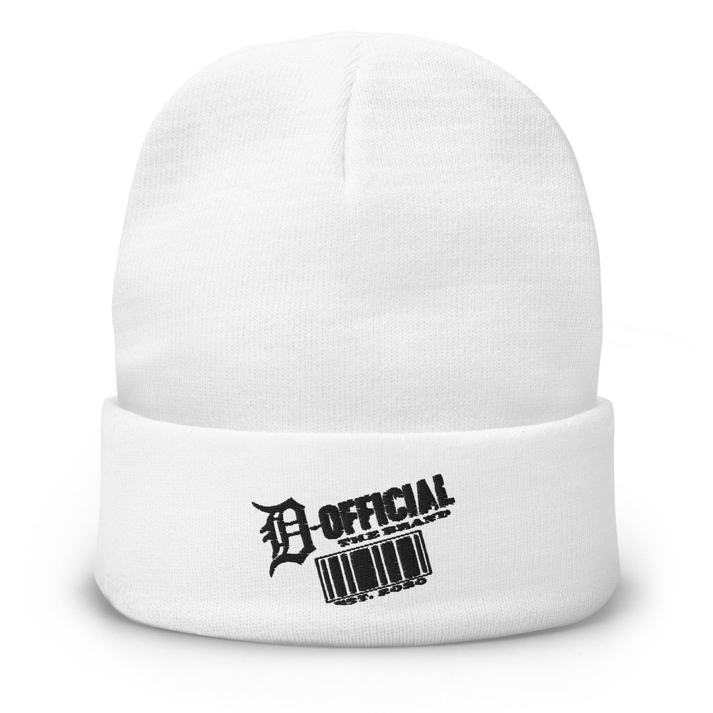 D-OFFICIAL BRANDS Embroidered "Bar-Code" Skull Cap