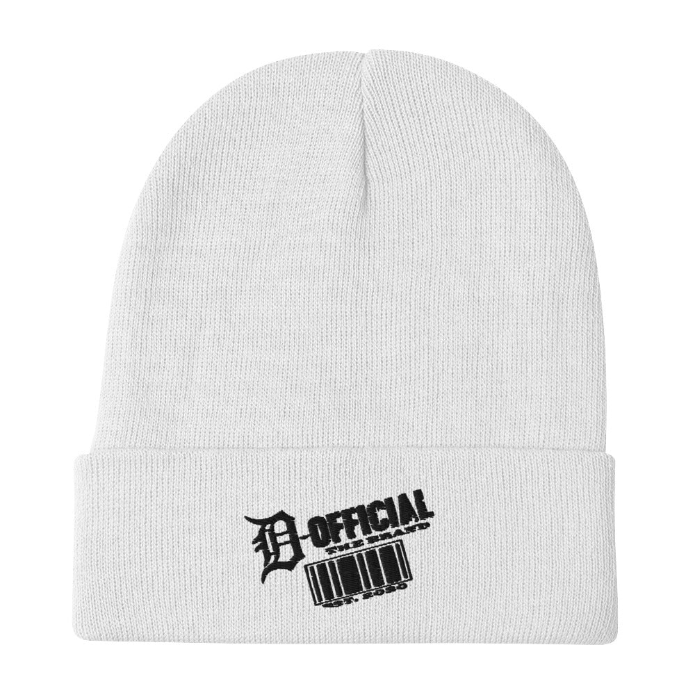 D-OFFICIAL BRANDS Embroidered "Bar-Code" Skull Cap