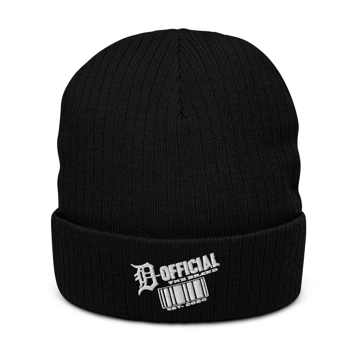 D-OFFICIAL BRANDS Embroidered "Bar-Code" Skull Cap