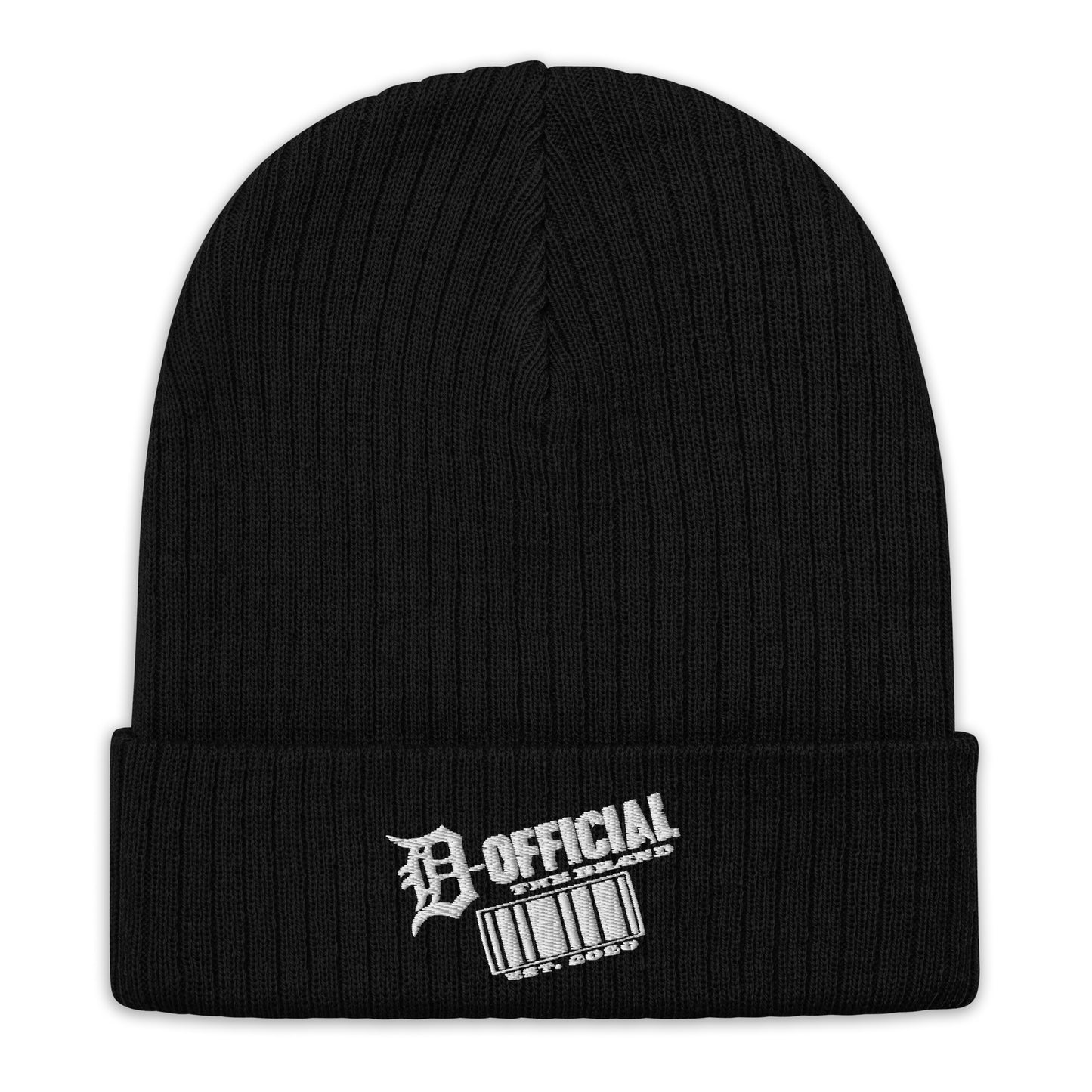 D-OFFICIAL BRANDS Embroidered "Bar-Code" Skull Cap