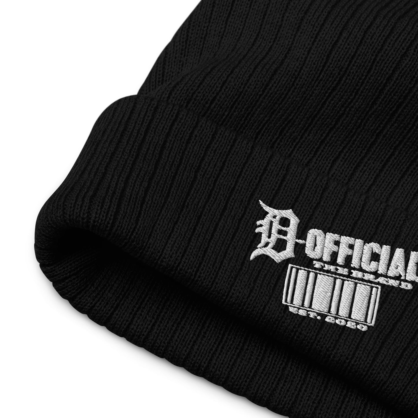 D-OFFICIAL BRANDS Embroidered "Bar-Code" Skull Cap