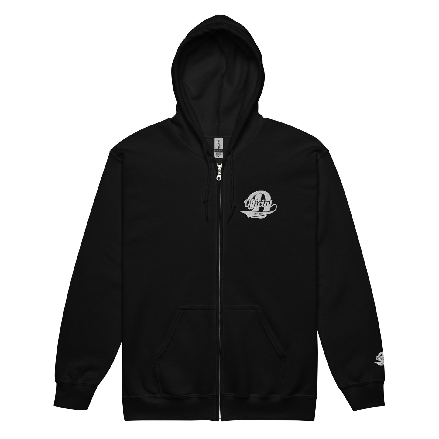 D-OFFICIAL BRANDS "Signature" Embroidered Zip-Up Hoodie