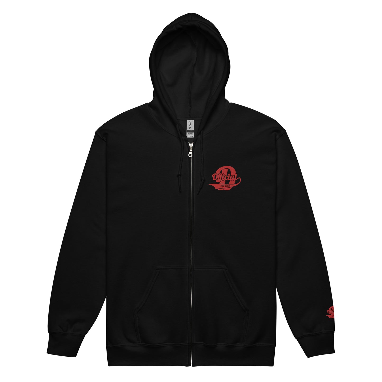 D-OFFICIAL BRANDS "Signature" Embroidered Zip-Up Hoodie