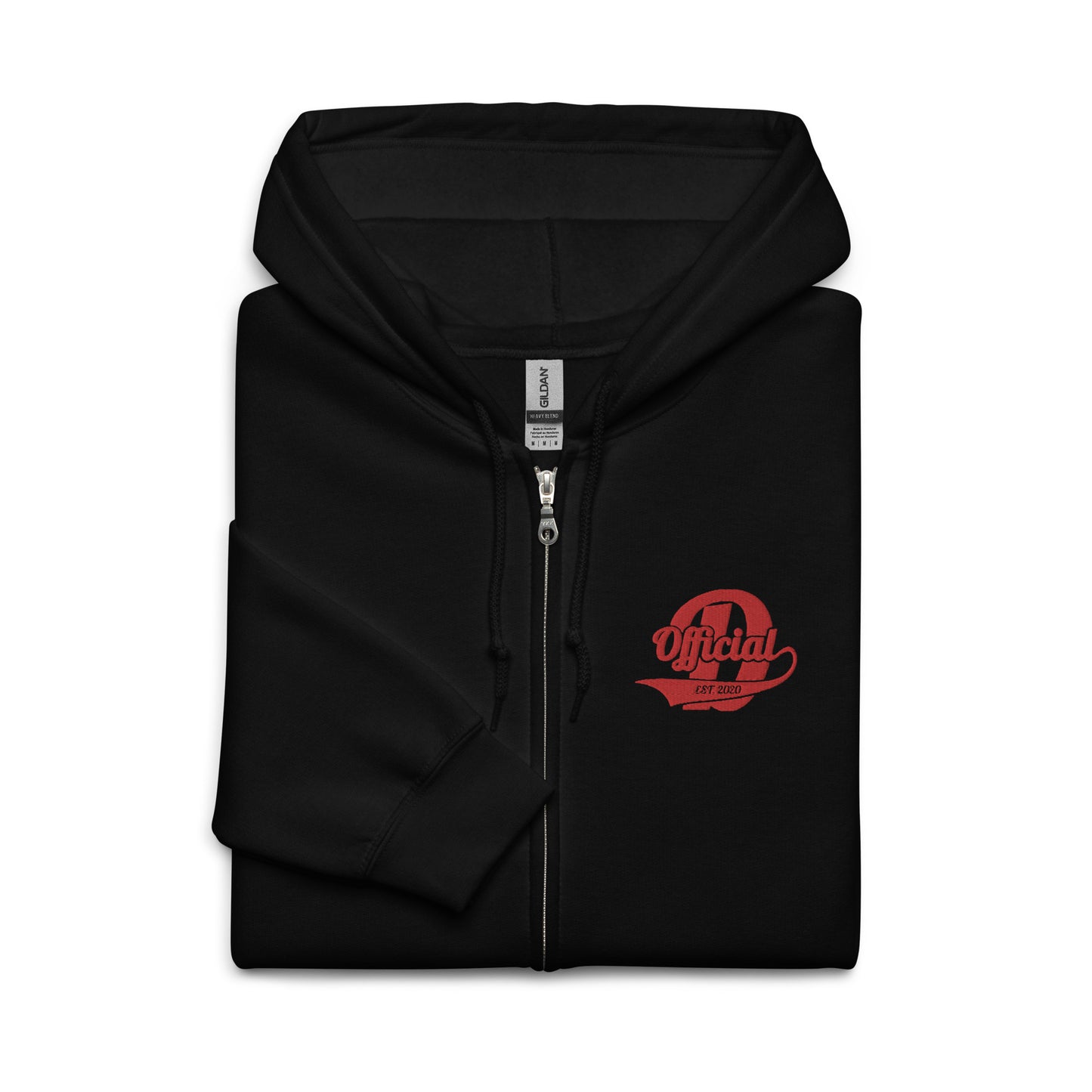 D-OFFICIAL BRANDS "Signature" Embroidered Zip-Up Hoodie