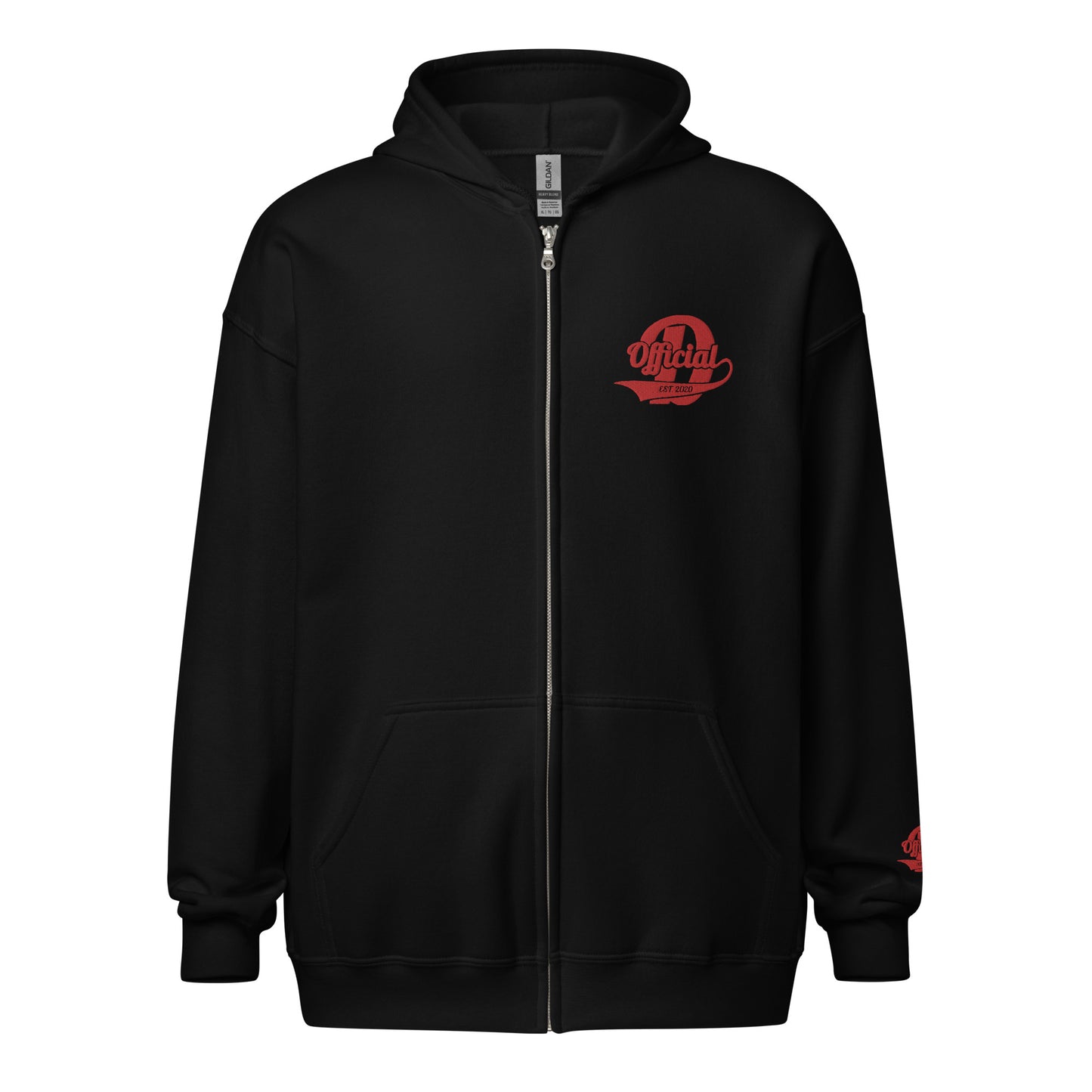 D-OFFICIAL BRANDS "Signature" Embroidered Zip-Up Hoodie