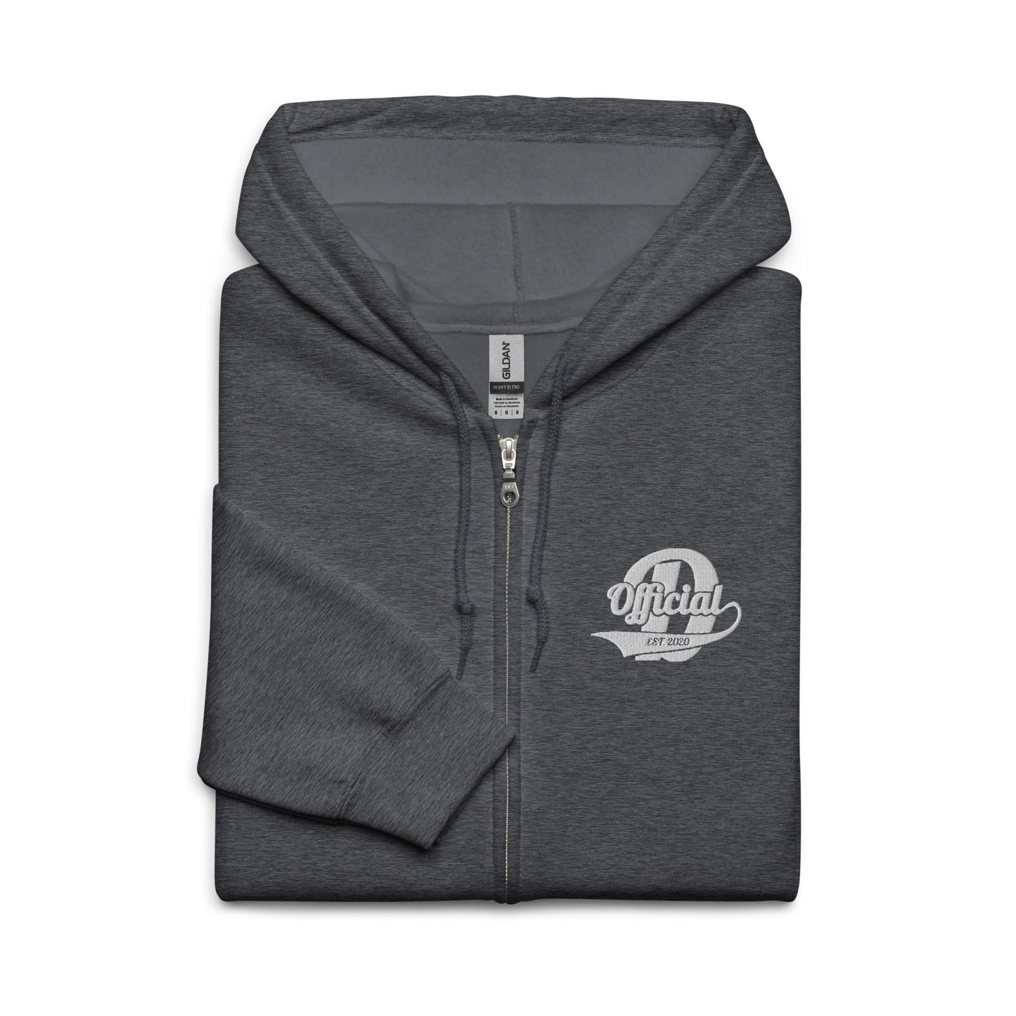 D-OFFICIAL BRANDS "Signature" Embroidered Zip-Up Hoodie