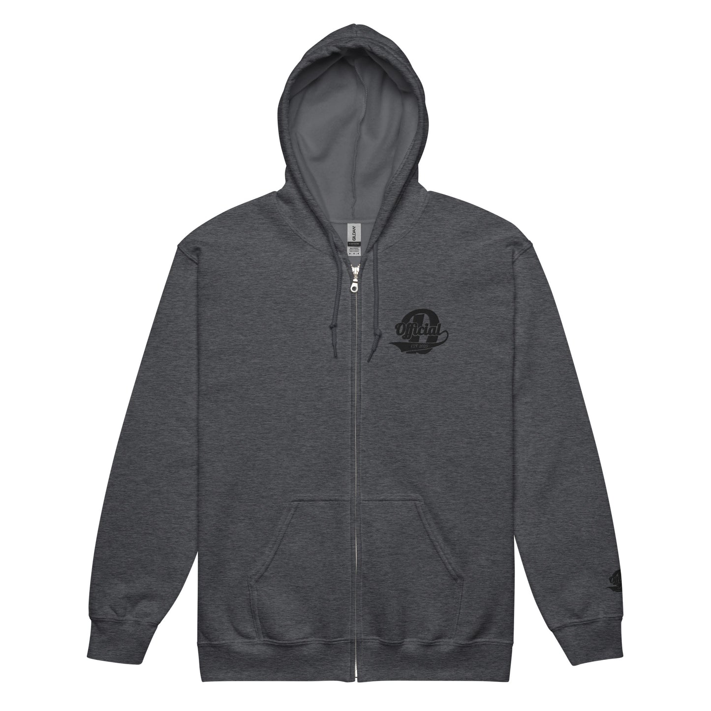 D-OFFICIAL BRANDS "Signature" Embroidered Zip-Up Hoodie