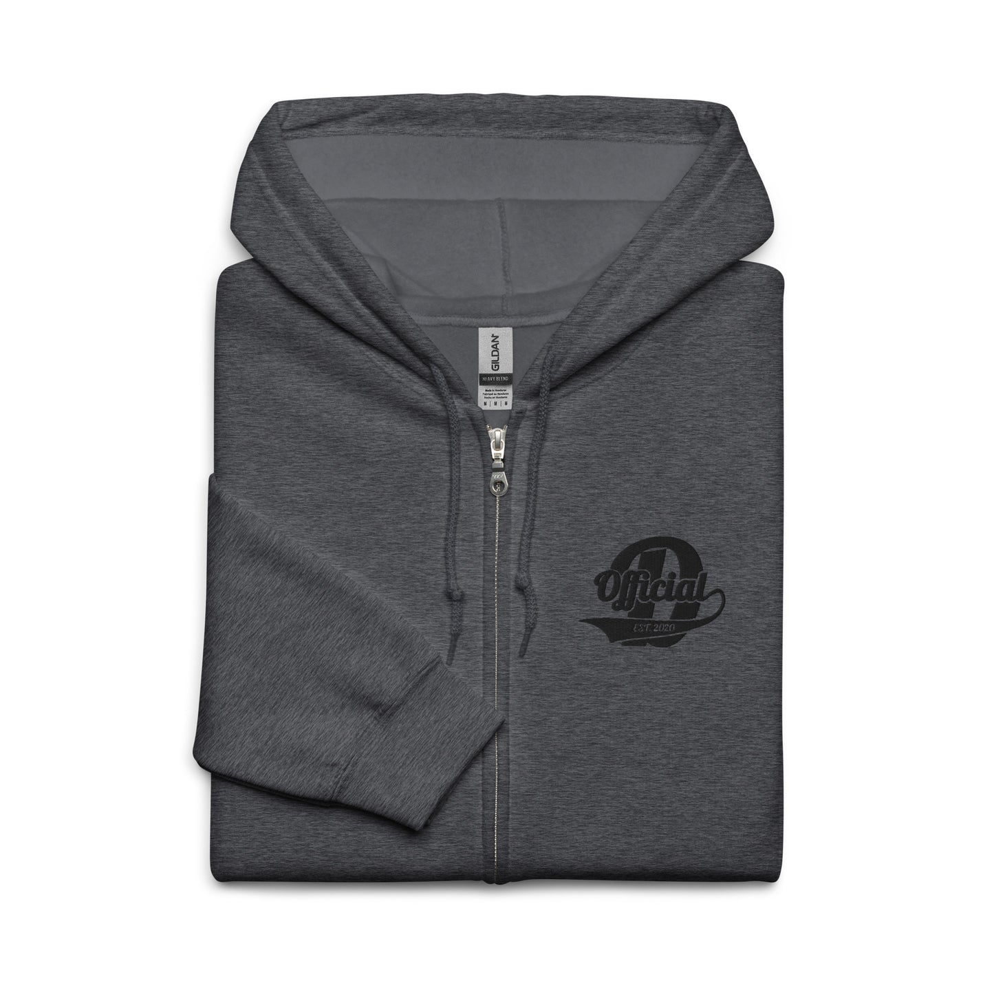 D-OFFICIAL BRANDS "Signature" Embroidered Zip-Up Hoodie