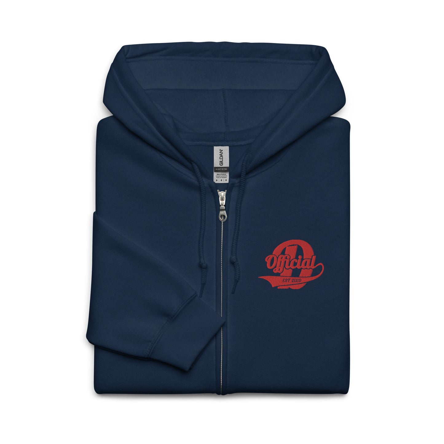 D-OFFICIAL BRANDS "Signature" Embroidered Zip-Up Hoodie