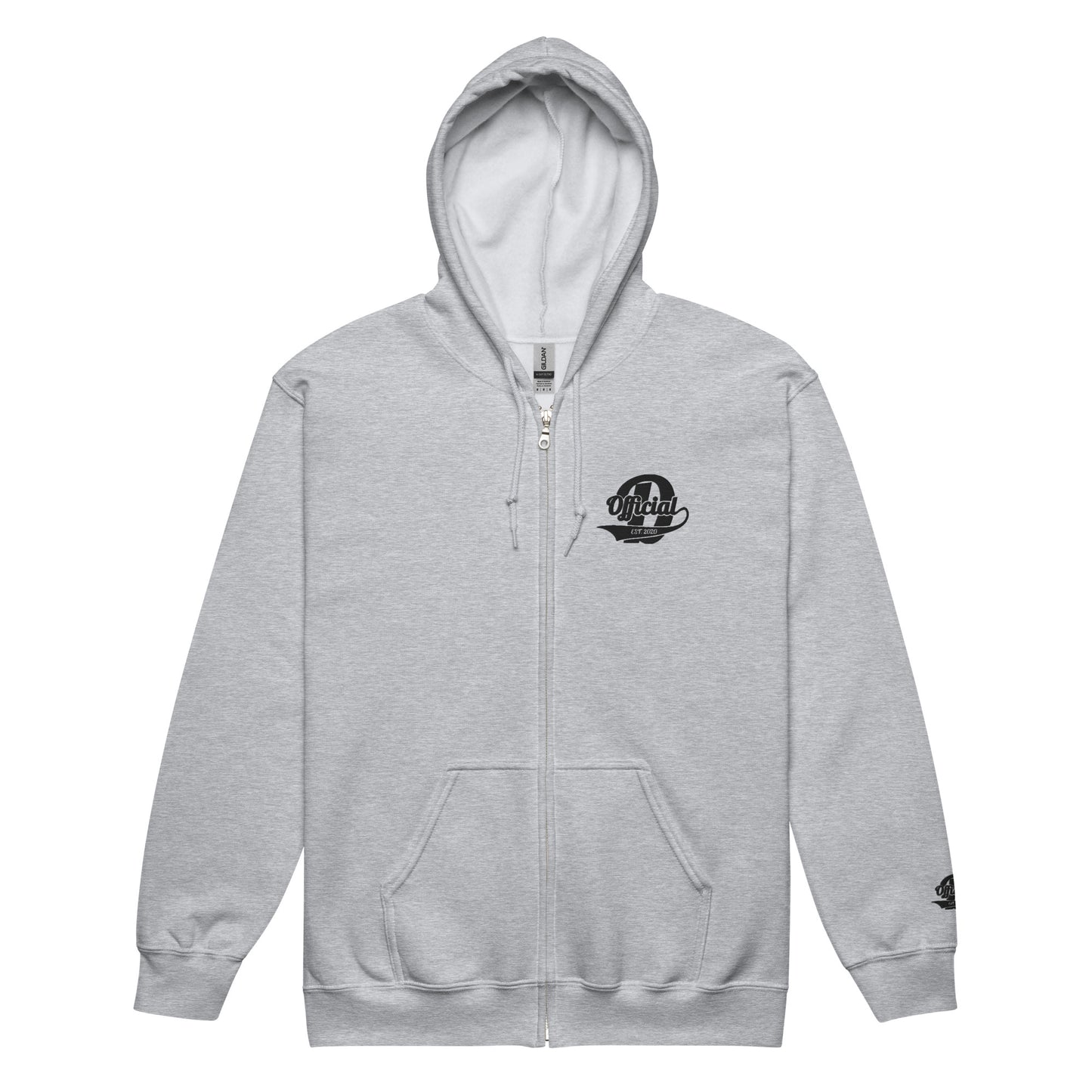 D-OFFICIAL BRANDS "Signature" Embroidered Zip-Up Hoodie