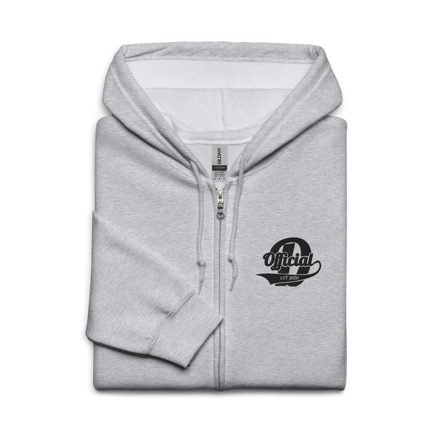 D-OFFICIAL BRANDS "Signature" Embroidered Zip-Up Hoodie