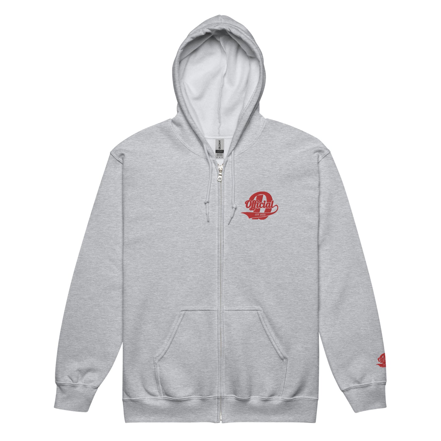 D-OFFICIAL BRANDS "Signature" Embroidered Zip-Up Hoodie