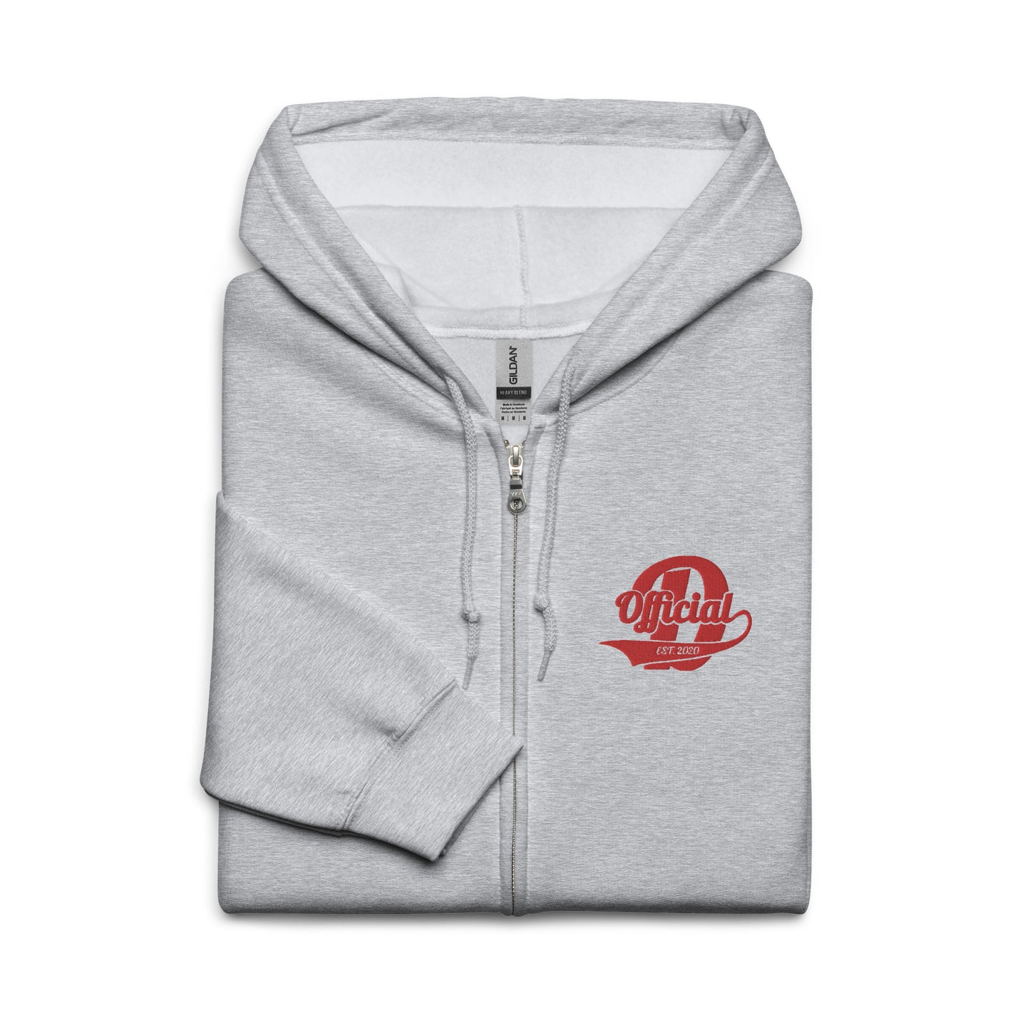 D-OFFICIAL BRANDS "Signature" Embroidered Zip-Up Hoodie