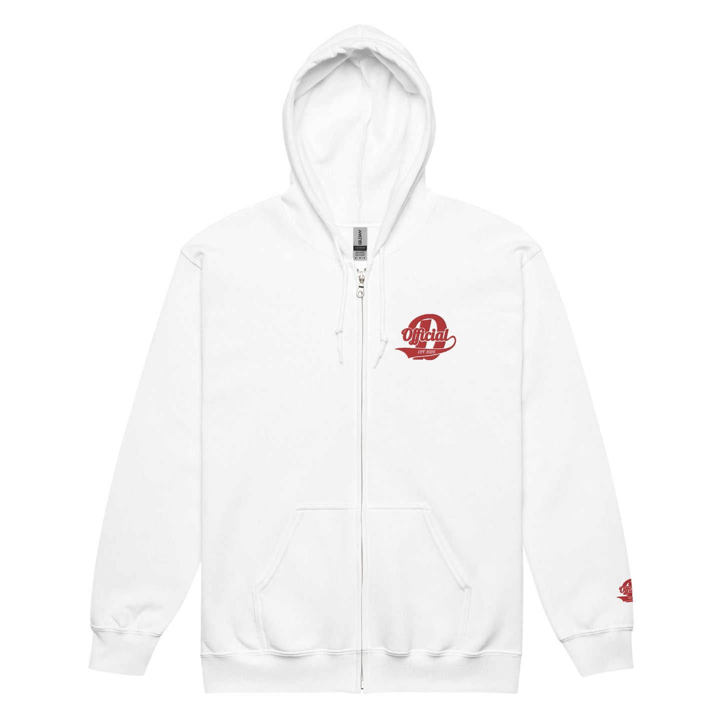 D-OFFICIAL BRANDS "Signature" Embroidered Zip-Up Hoodie