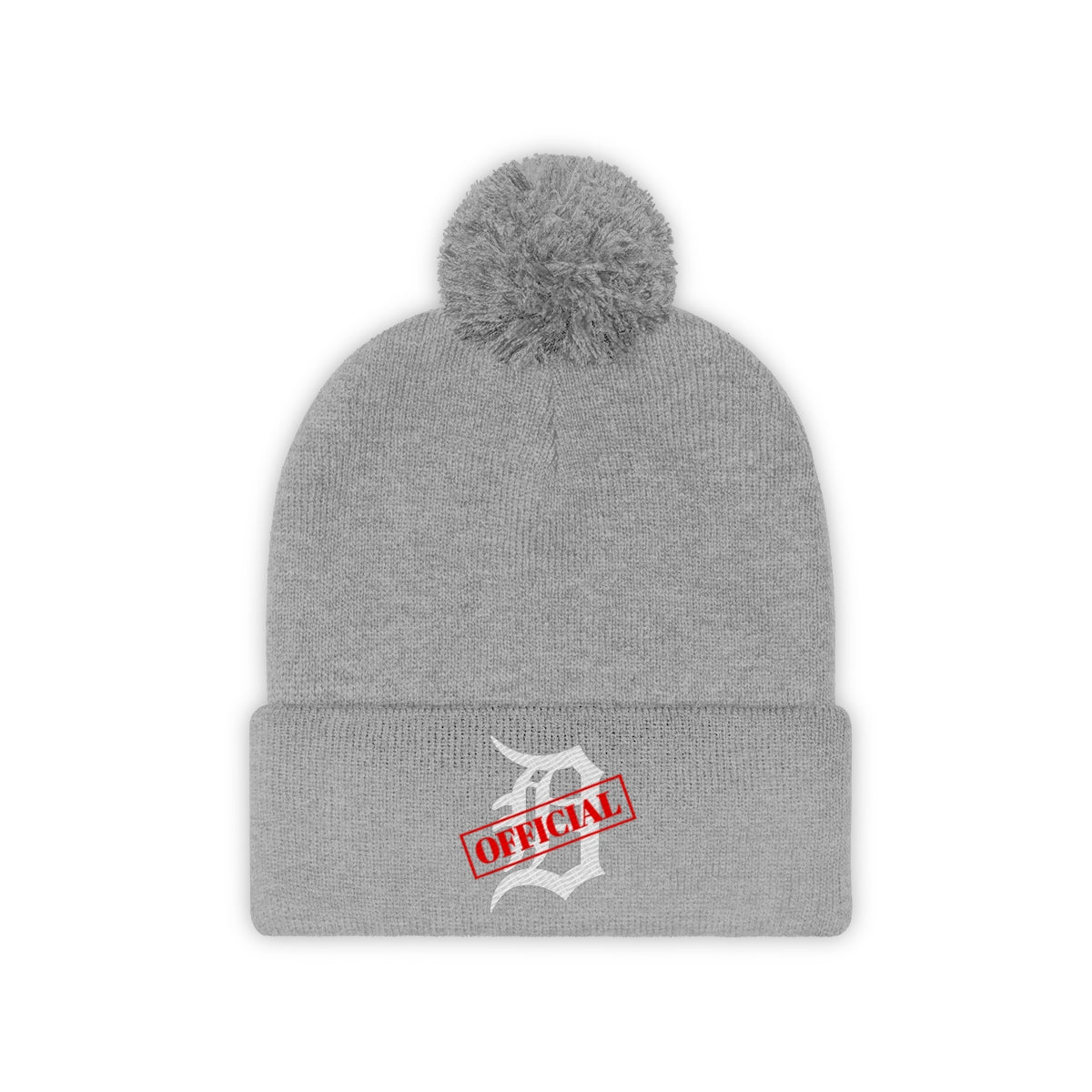 D-OFFICIAL BRANDS "Original Logo" Pom Pom Beanie (White Logo Collection)