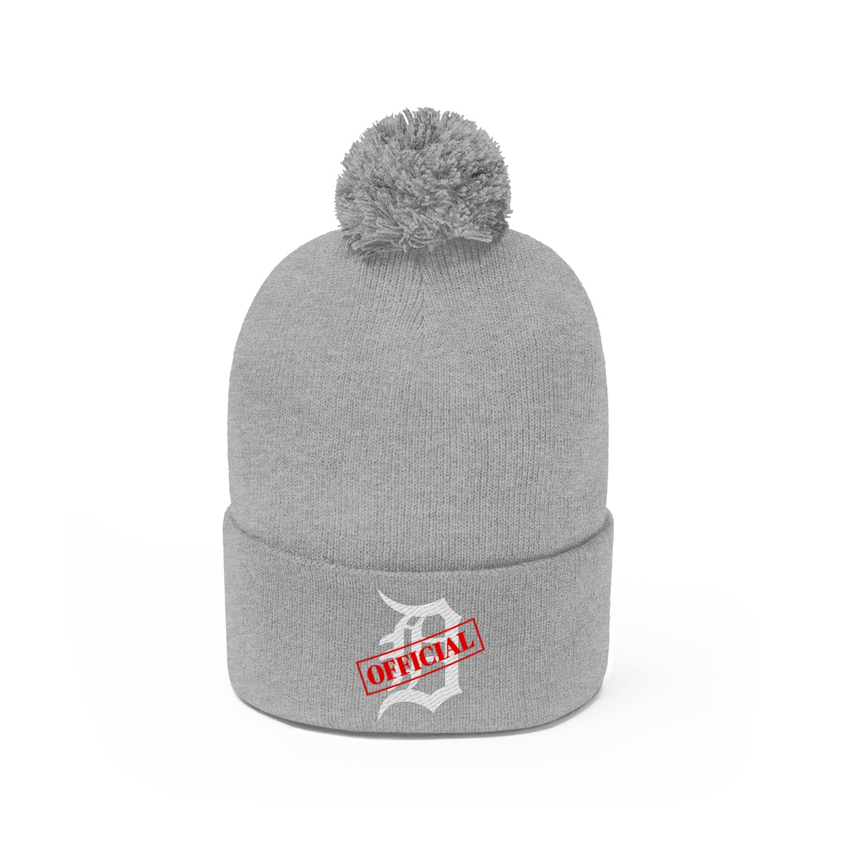 D-OFFICIAL BRANDS "Original Logo" Pom Pom Beanie (White Logo Collection)