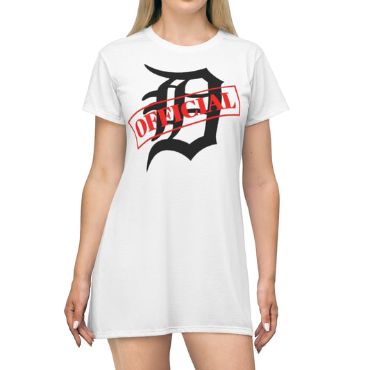 D-OFFICIAL BRANDS "Original Logo" Women's T-Shirt Dress (Black Logo Collection)