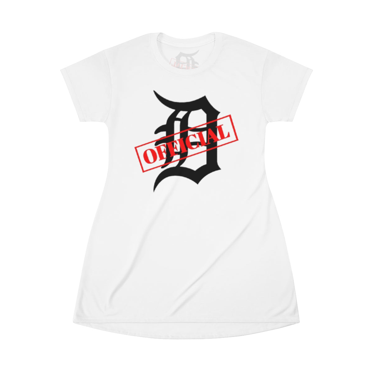 D-OFFICIAL BRANDS "Original Logo" Women's T-Shirt Dress (Black Logo Collection)