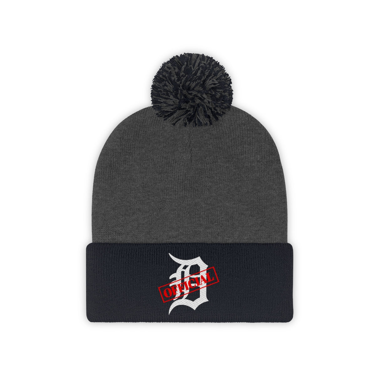 D-OFFICIAL BRANDS "Original Logo" Pom Pom Beanie (White Logo Collection)