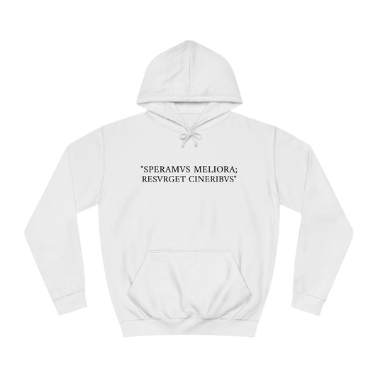 D-OFFICIAL BRANDS "SPEARMVS MELIORA; RESVRGET CINERIBUS" (Detroit City Motto) Unisex College Style Hoodie