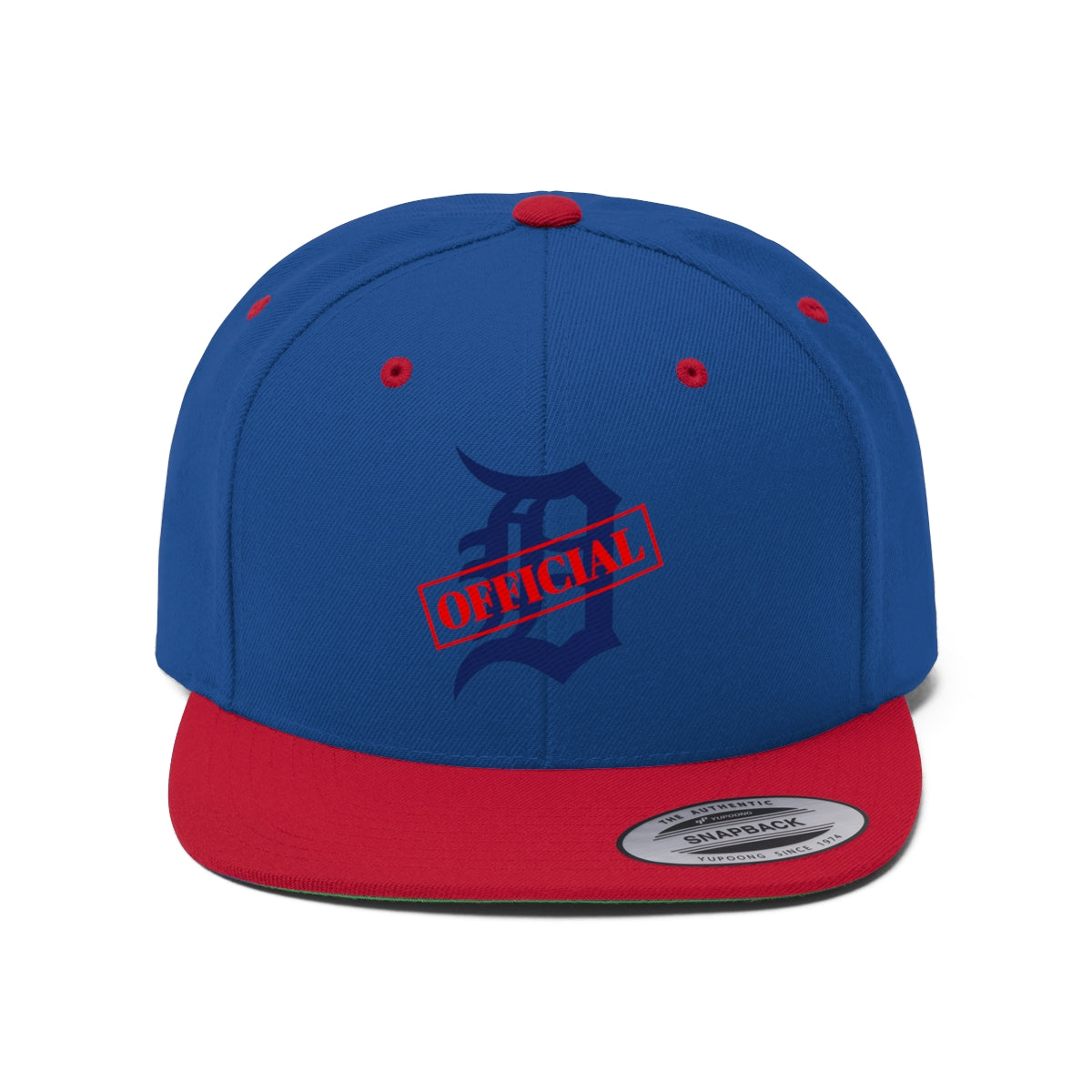 D-OFFICIAL BRANDS "Original Logo" Flat Bill Baseball Cap (Blue Logo Collection)