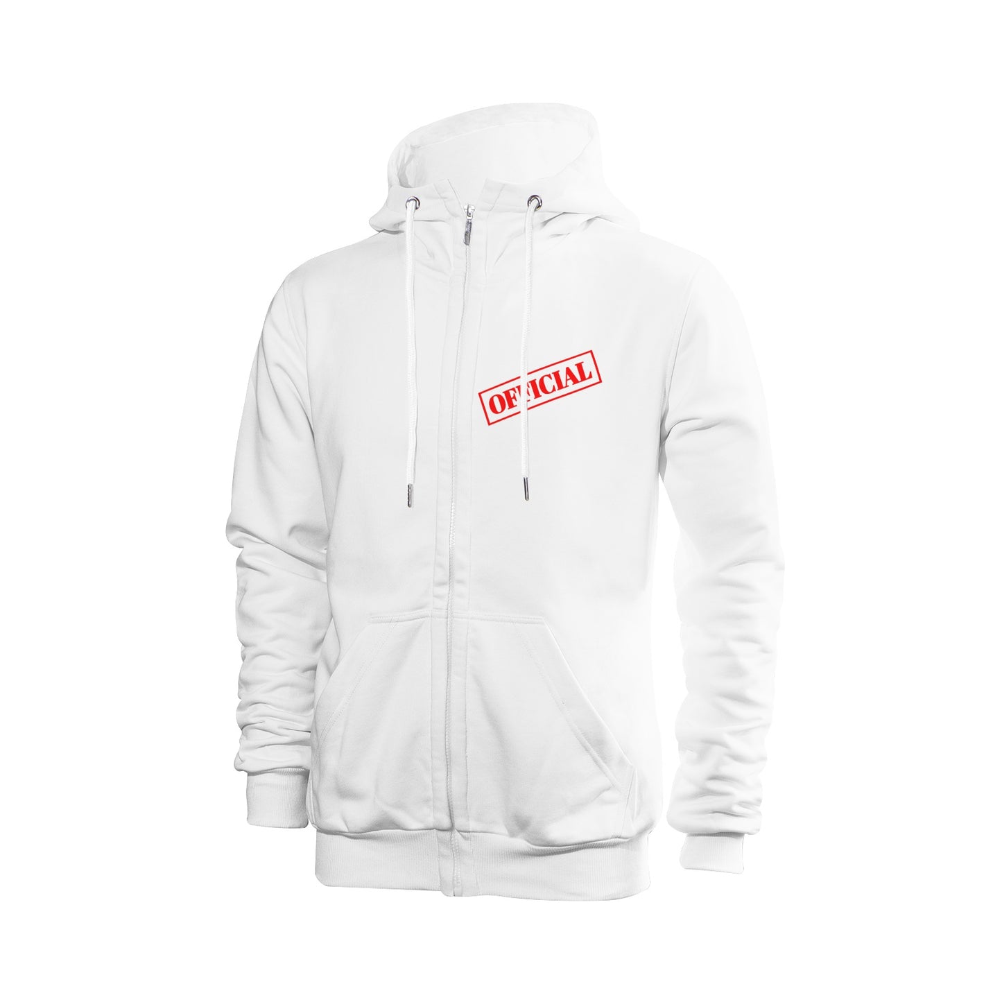 D-OFFICIAL BRANDS "Original Logo" Men's Zip-Up Hoodie (White Logo Collection)