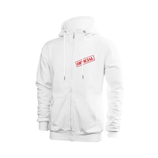 D-OFFICIAL BRANDS "Original Logo" Men's Zip-Up Hoodie (White Logo Collection)