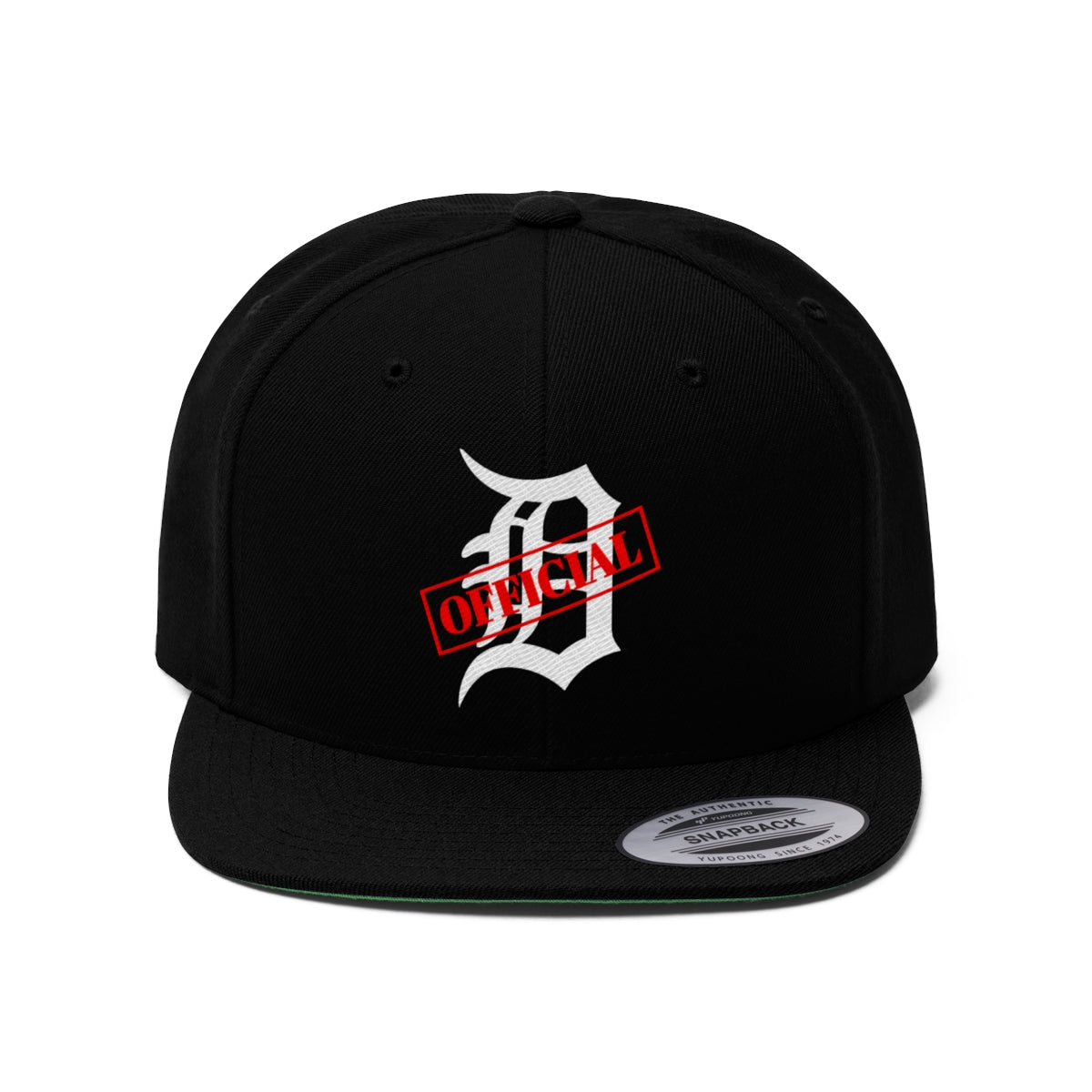 D-OFFICIAL BRANDS "Original Logo" Flat Bill Baseball Cap (White Logo Collection)