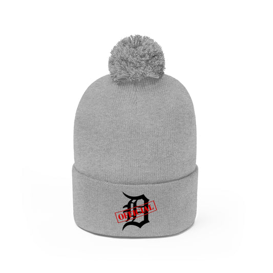 D-OFFICIAL BRANDS "Original Logo" Pom Pom Beanie (Black Logo Collection)