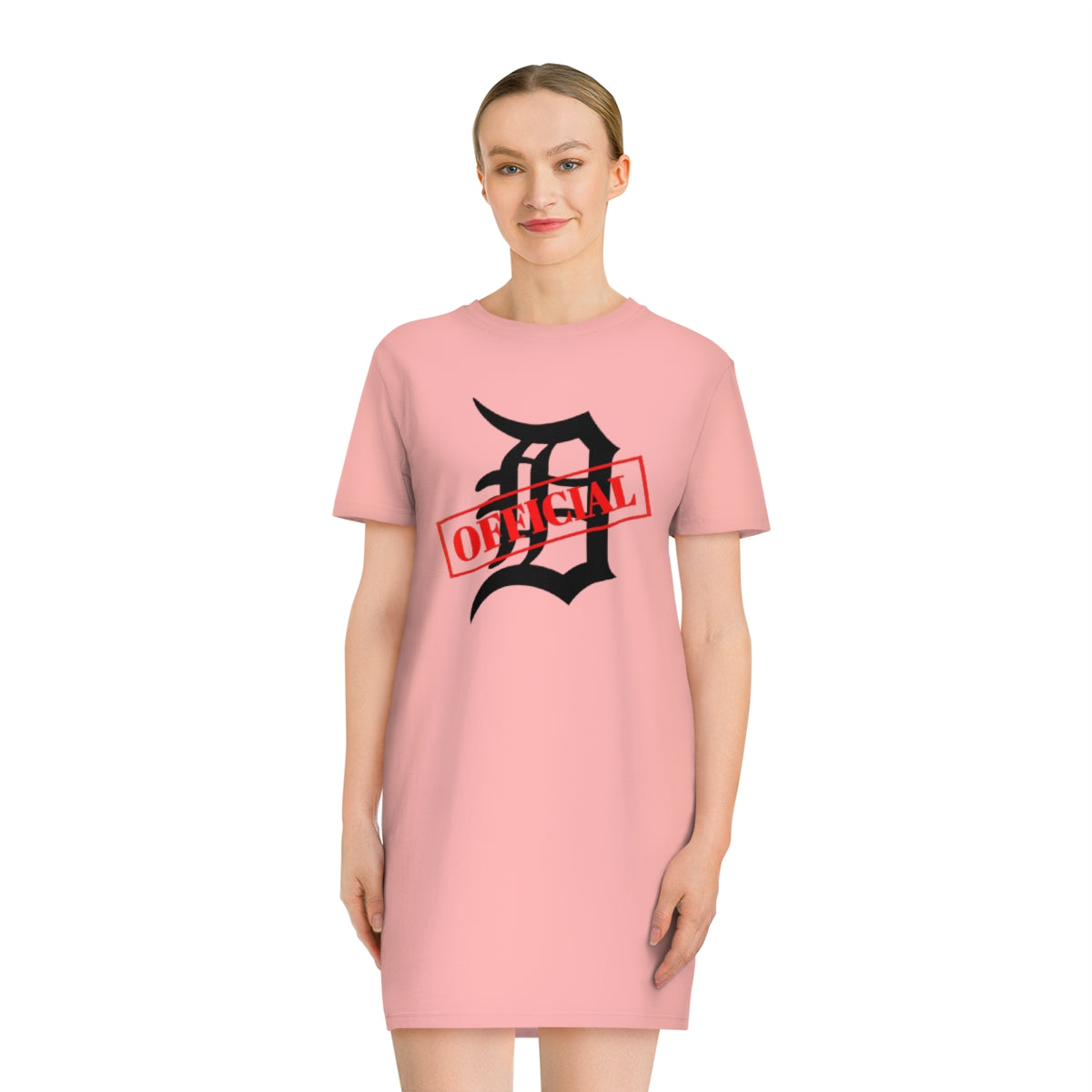 D-OFFICIAL BRANDS "Original Logo" Women's Spinner T-Shirt Dress (Black Logo Collection)