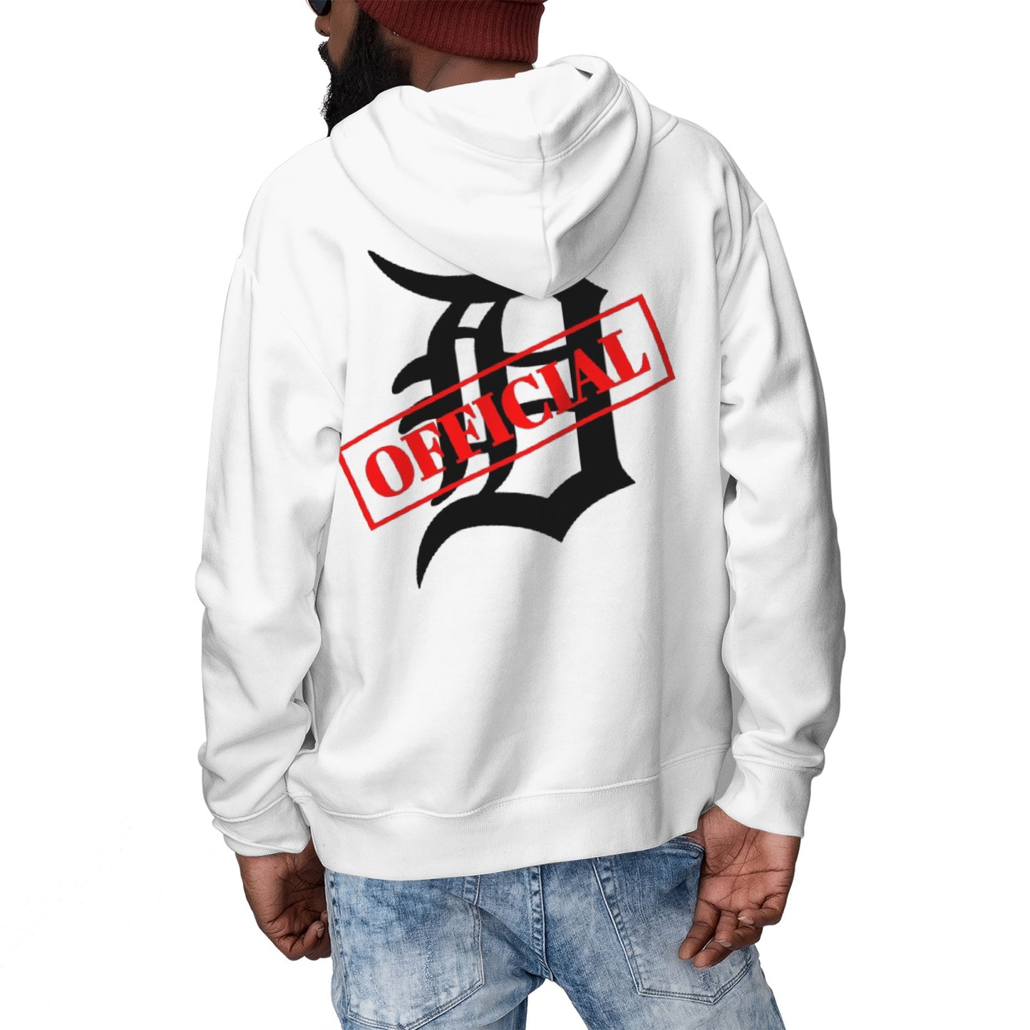 D-OFFICIAL BRANDS "Original Logo" Men's Zip-Up Hoodie (Black Logo Collection)