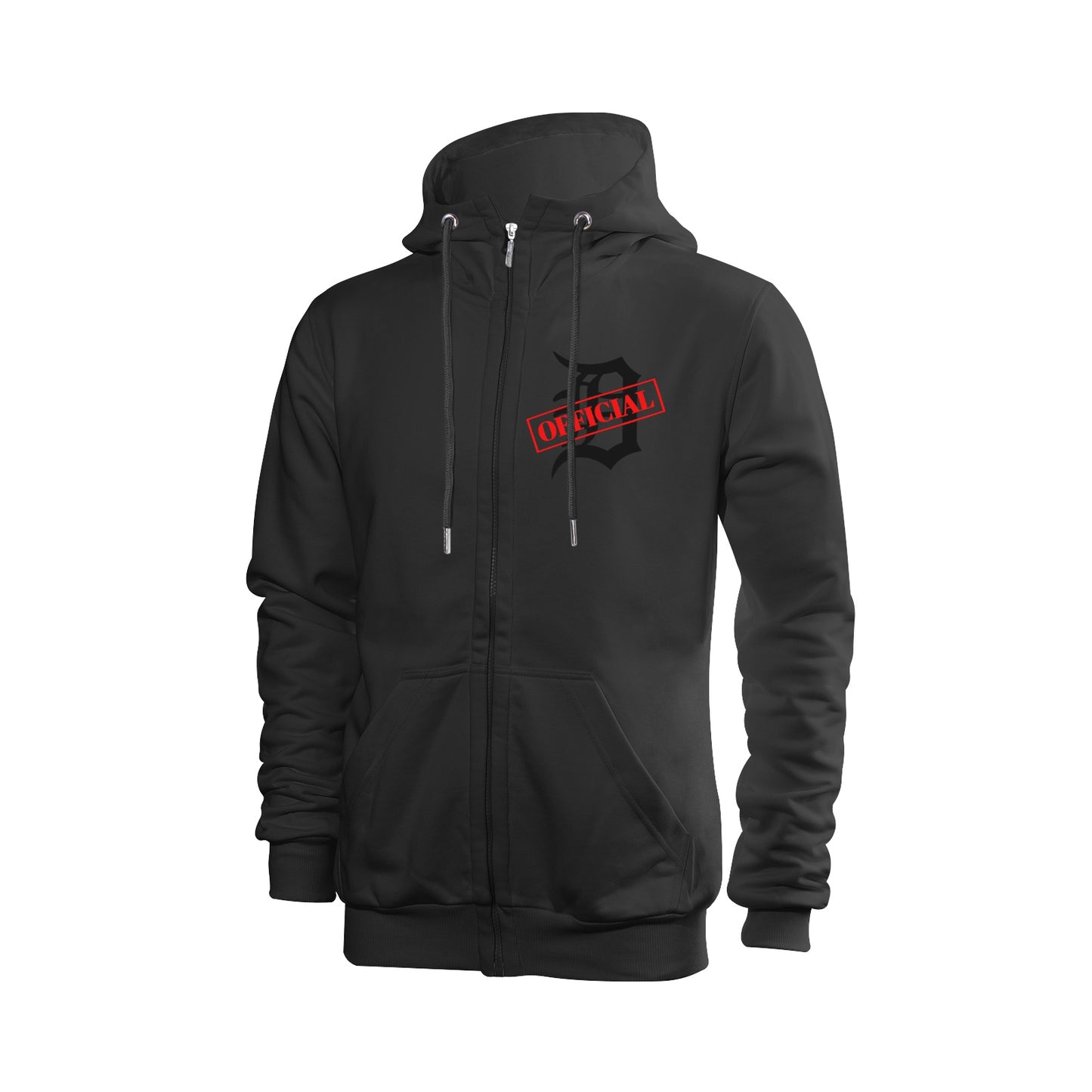 D-OFFICIAL BRANDS "Original Logo" Men's Zip-Up Hoodie (Black Logo Collection)