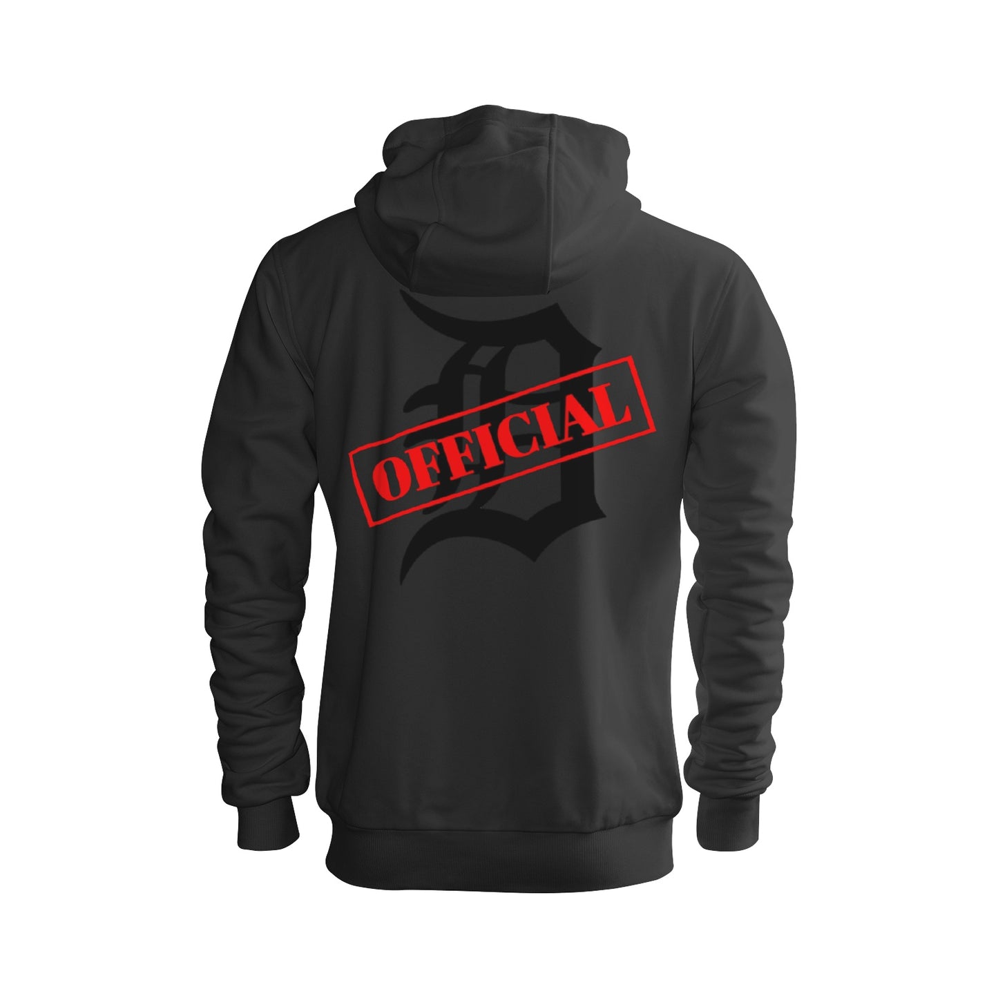 D-OFFICIAL BRANDS "Original Logo" Men's Zip-Up Hoodie (Black Logo Collection)