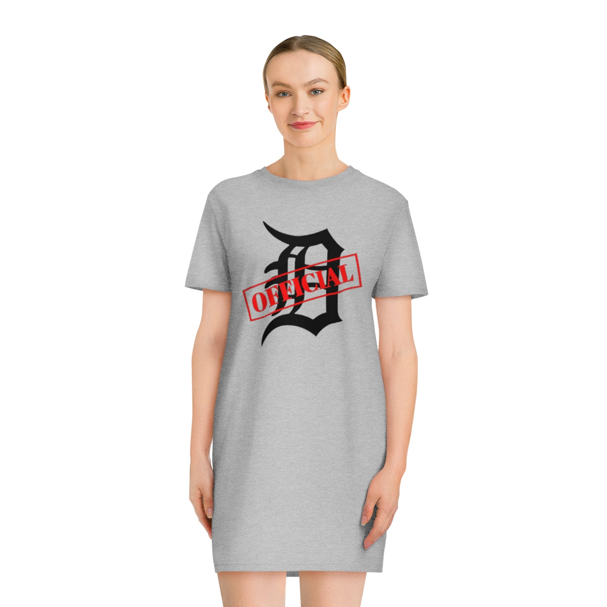 D-OFFICIAL BRANDS "Original Logo" Women's Spinner T-Shirt Dress (Black Logo Collection)