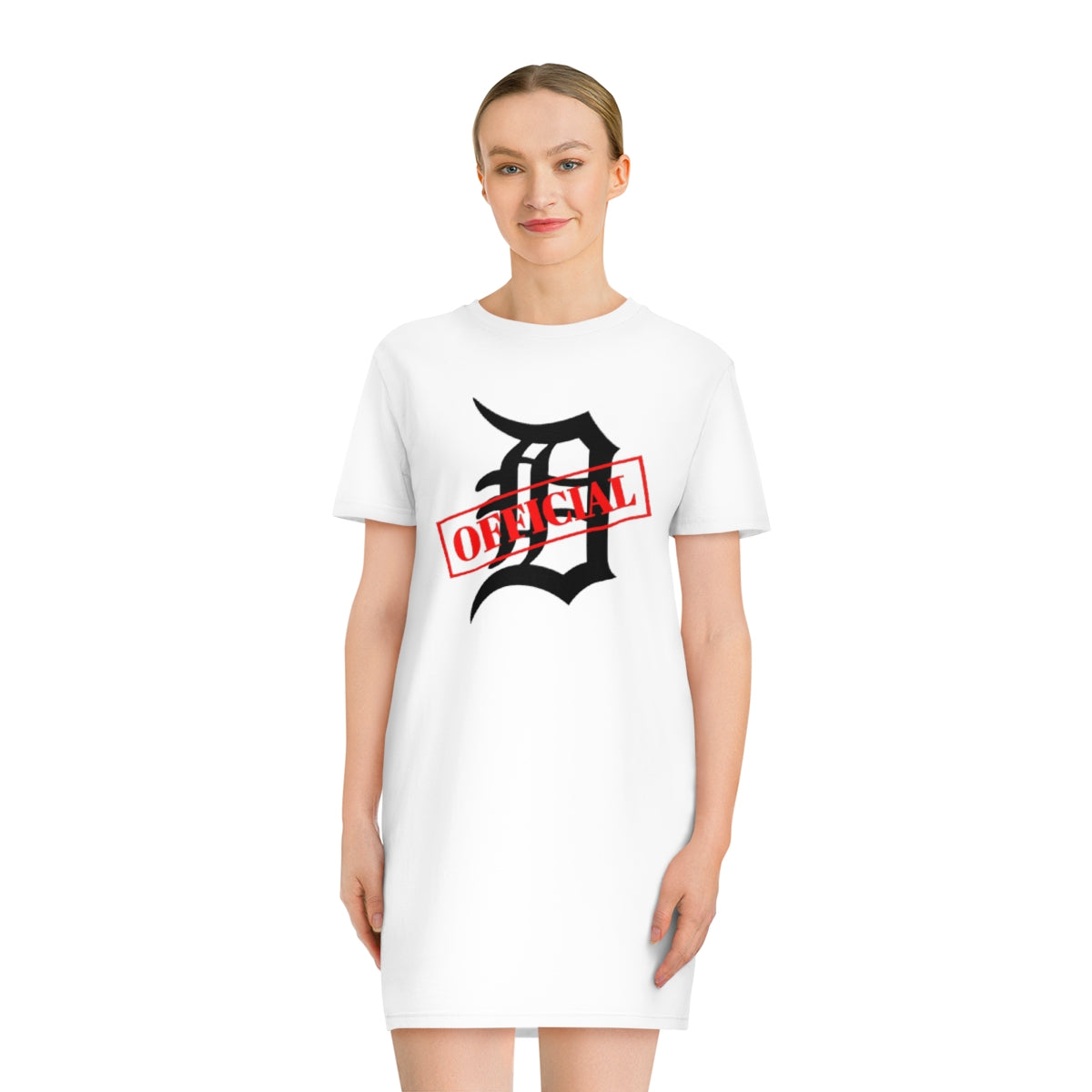 D-OFFICIAL BRANDS "Original Logo" Women's Spinner T-Shirt Dress (Black Logo Collection)