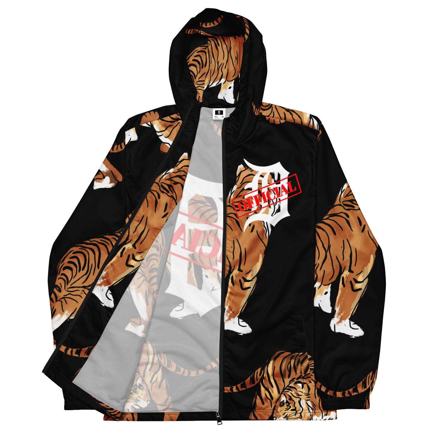 D-OFFICIAL BRANDS "Original Logo/Tiger Graphics" Windbreaker