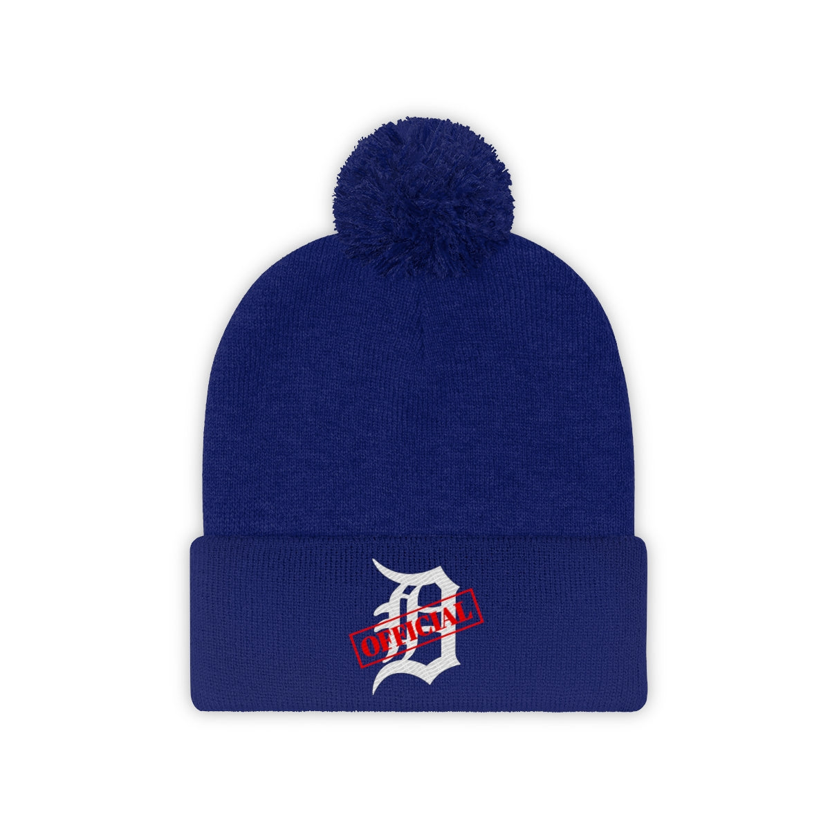 D-OFFICIAL BRANDS "Original Logo" Pom Pom Beanie (White Logo Collection)