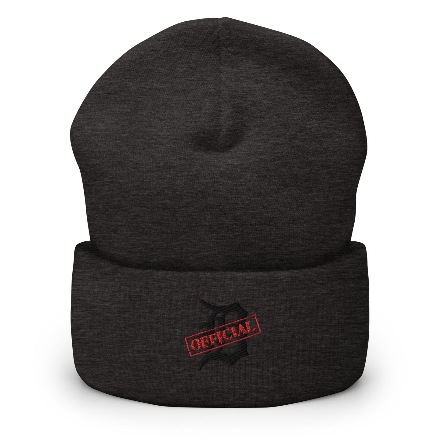 D-OFFICIAL BRANDS "Original Logo" Cuffed Beanie (Black Logo Collection)