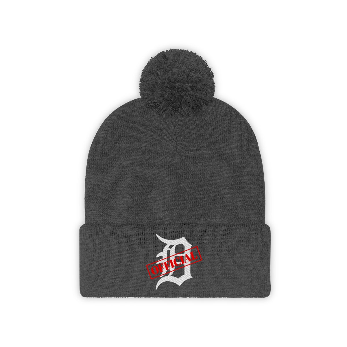 D-OFFICIAL BRANDS "Original Logo" Pom Pom Beanie (White Logo Collection)