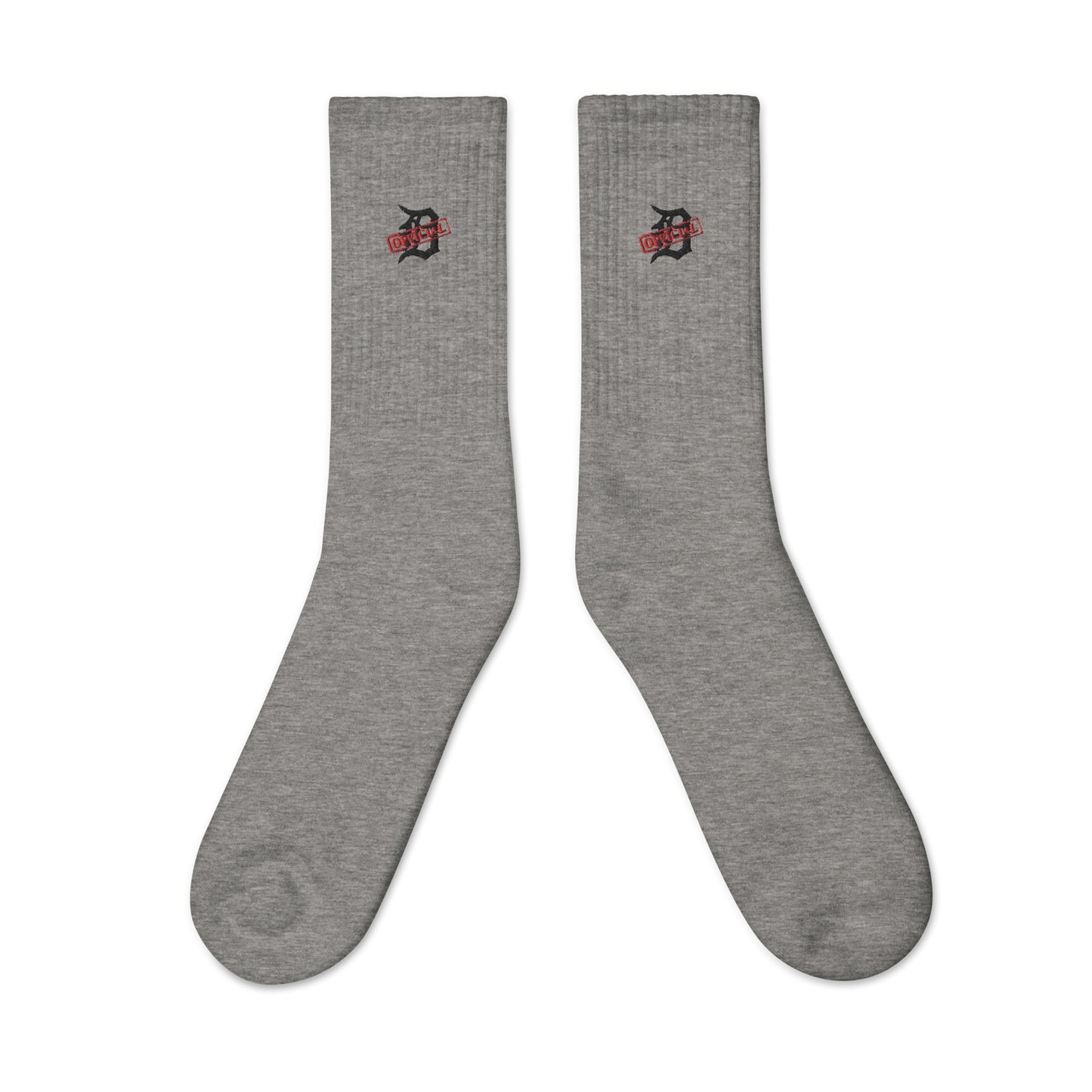 D-OFFICIAL BRANDS "Original Logo" Embroidered Socks (Black Logo Collection)