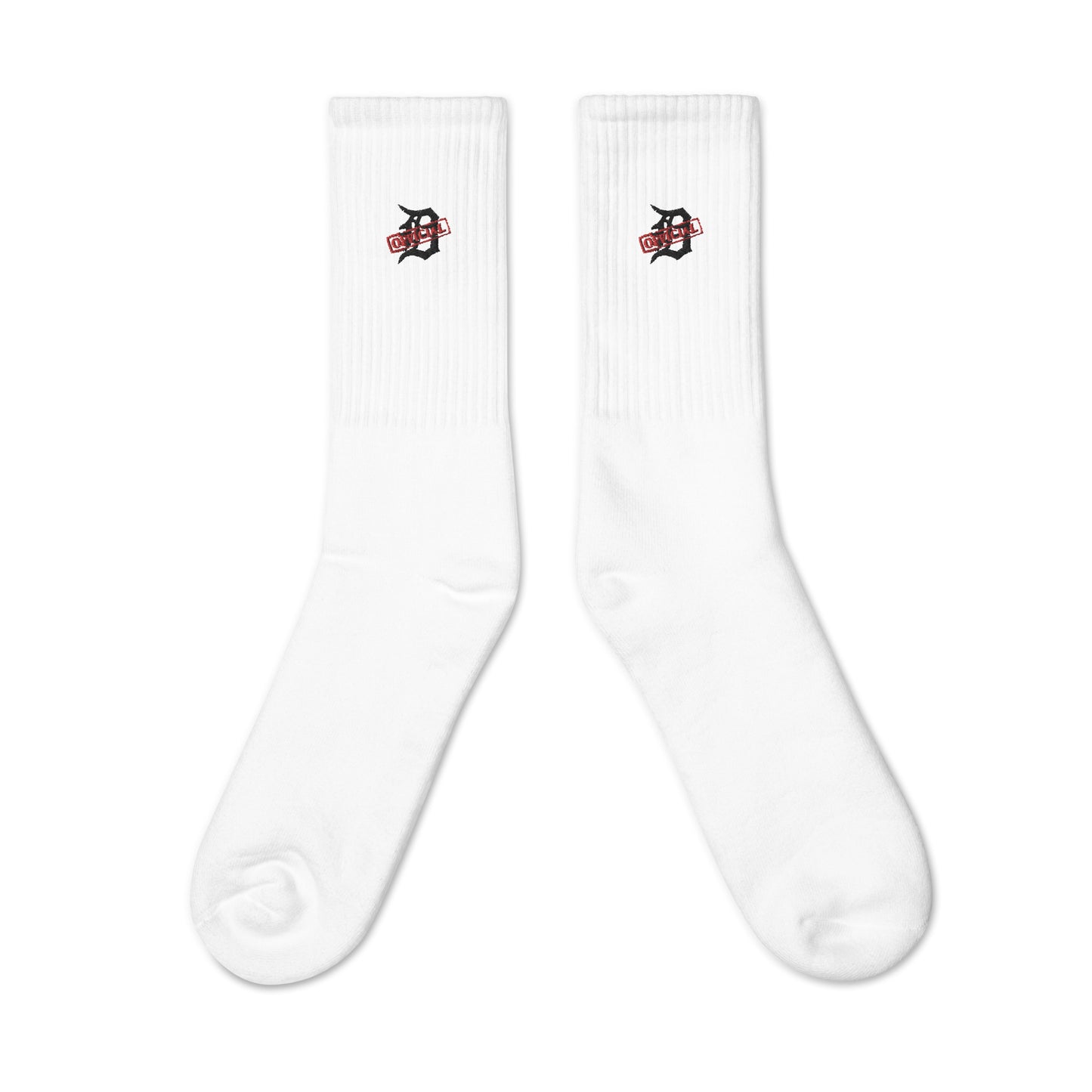 D-OFFICIAL BRANDS "Original Logo" Embroidered Socks (Black Logo Collection)