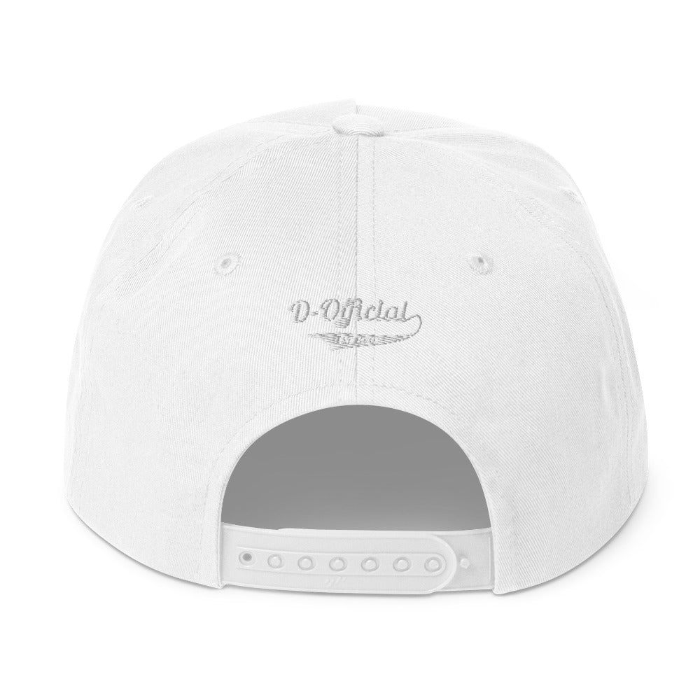 D-OFFICIAL BRANDS "Signature Logo" Snapback Baseball Cap (White Signature Collection)