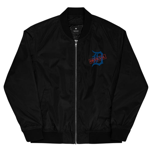 D-OFFICIAL BRANDS "Original Logo" Men's Bomber Jacket (Royal Blue Logo Collection)