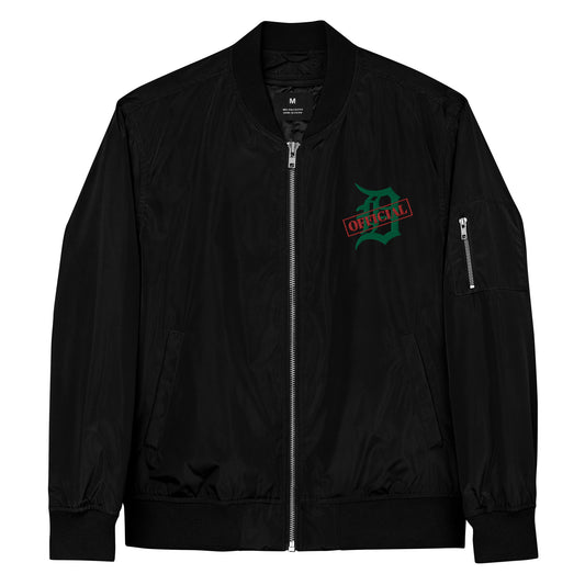 D-OFFICIAL BRANDS "Original Logo" Men's Bomber Jacket (Green Logo Collection)