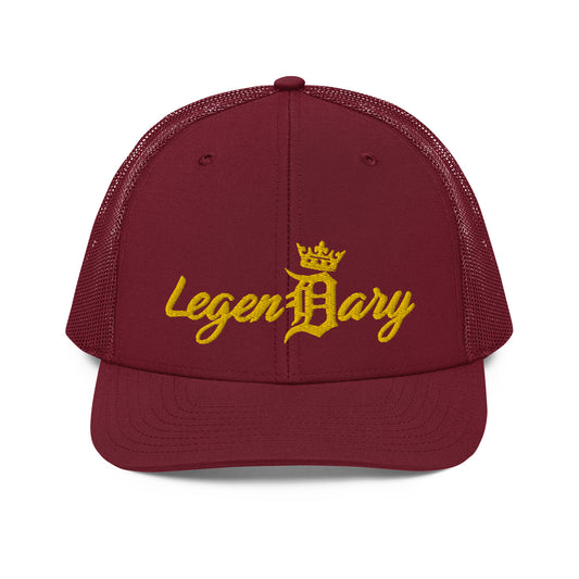 LEGENDARY "Original Logo" Embroidered Trucker Cap. By D-OFFICIAL BRANDS