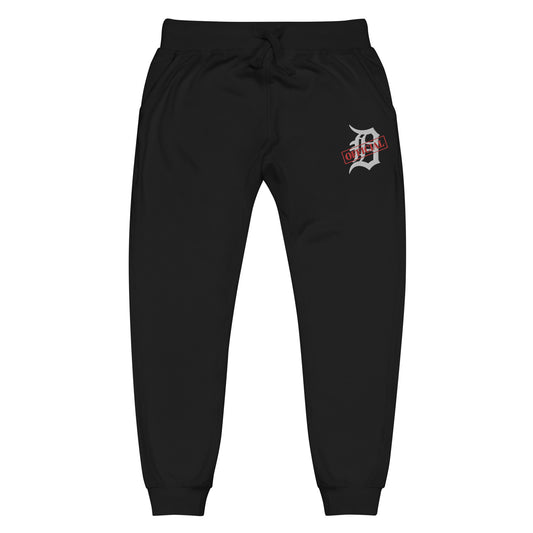 D-OFFICIAL BRANDS "Original Logo" Men's Embroidered Fleece Sweatpants (White Logo Collection)